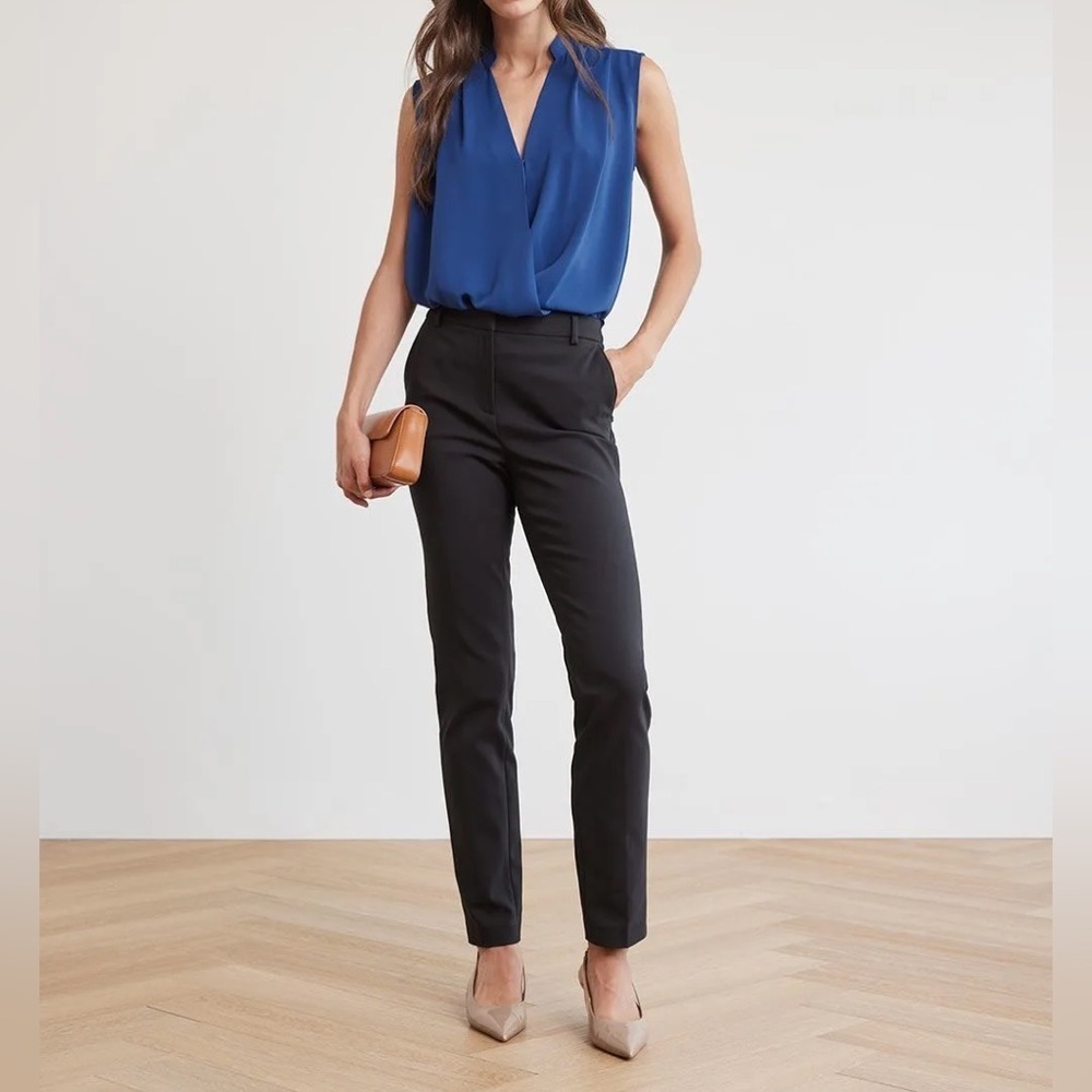 RW&CO‎ Sleeveless Popover Wrap Twill Blouse size medium - Blue